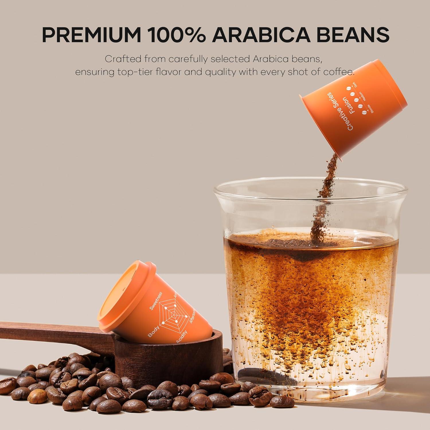 Cocinare QuickShot Espresso Series – Instant Cold Brew Coffee Pods, 100% Arabica from Brazil & Yunnan, Medium-Dark Roast, Nutty & Caramel Flavor, Freeze-Dried for Bold Smooth Taste, 9 Count(Original)