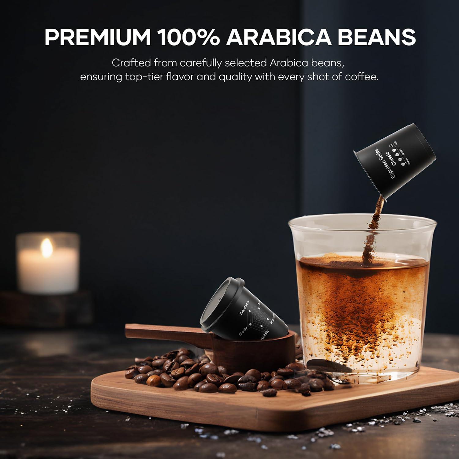 Cocinare QuickShot Espresso Series – Instant Cold Brew Coffee Pods, 100% Arabica from Brazil & Yunnan, Medium-Dark Roast, Nutty & Caramel Flavor, Freeze-Dried for Bold Smooth Taste, 9 Count(Espresso)